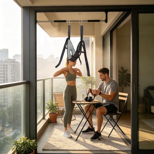 Neck Traction Device Adjustable Ergonomic Thick Padding Hammock