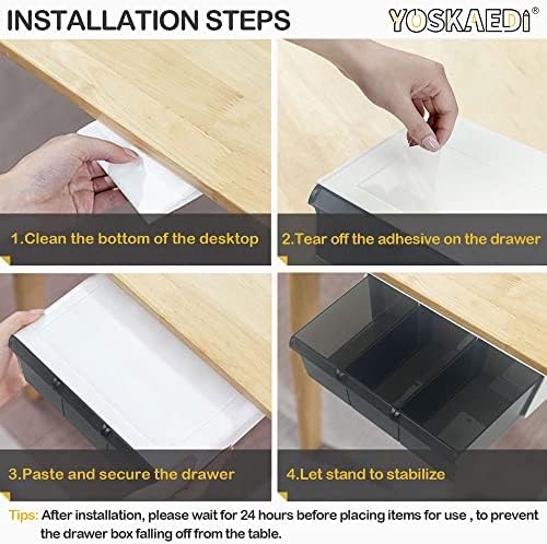 Under Desk Drawer Storage Self-Adhesive, Desk Organizers and Accessories