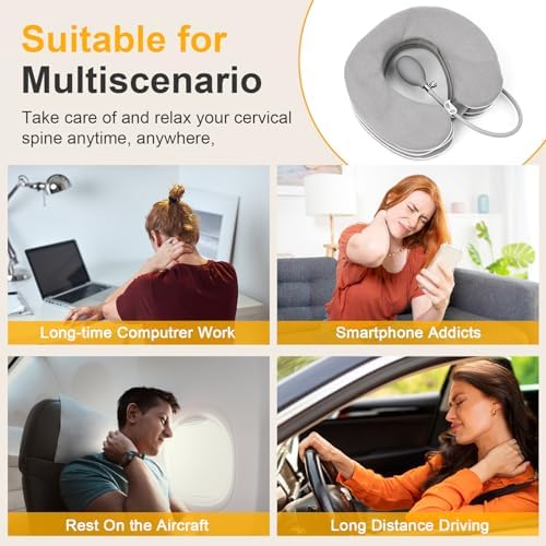 Neck Stretcher, Cervical Neck Traction Device for Instant Neck Pain Relief, Inflatable & Adjustable Neck Support Brace, Neck Traction Pillow for Home Use Neck Decompression
