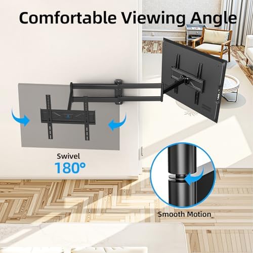 USX STAR Corner TV Wall Mount Long Arm Full Motion for 42 50 55 65 inch TVs