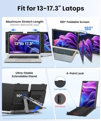 14" Laptop Screen Extender, Ultra Lightweight & Portable Monitor