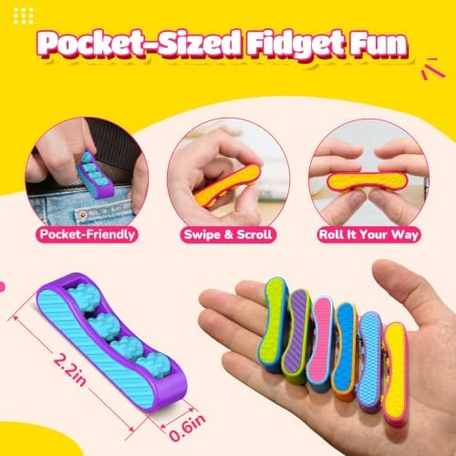 Sensory Fidget Toys for Kids, 6 Pack Quiet Textured Fidgets