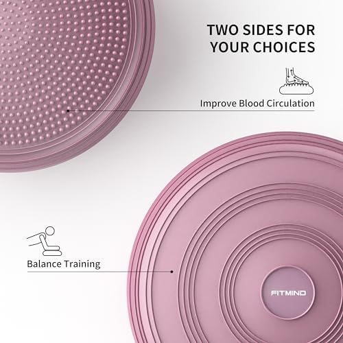 Inflated Wobble Cushion,Dyna Disc,Circular Non-slip Texture for Comfortable Sitting,Wiggle Seat to Improve Posture, Fitness, Stability for Sensory Adults,Balance Seat with Pump for Core Strength