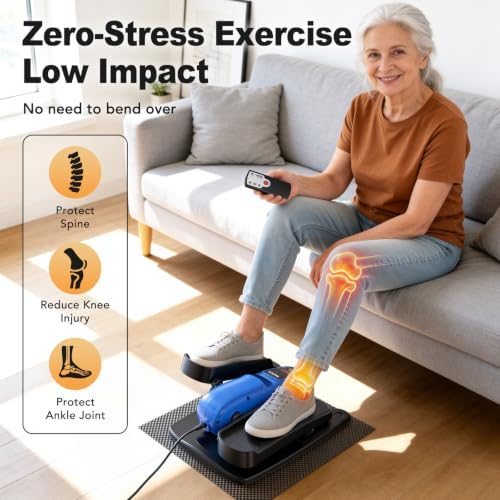 Under Desk Elliptical Leg Exerciser While Sitting for Seniors