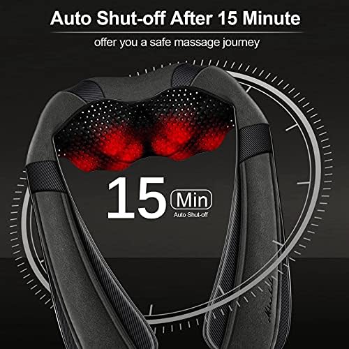Mirakel Shiatsu Neck & Back Massager with Heat for Pain Relief Deep Tissue