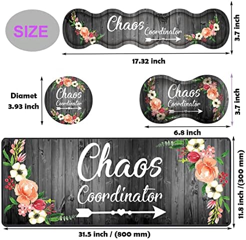 Large Gaming Mouse Pad, Keyboard Wrist Rest pad + Mouse Wrist pad + Coaster Set Extended Waterproof Non-Slip Table mat Suitable for Home Office Learning Games - Chaos Coordinator