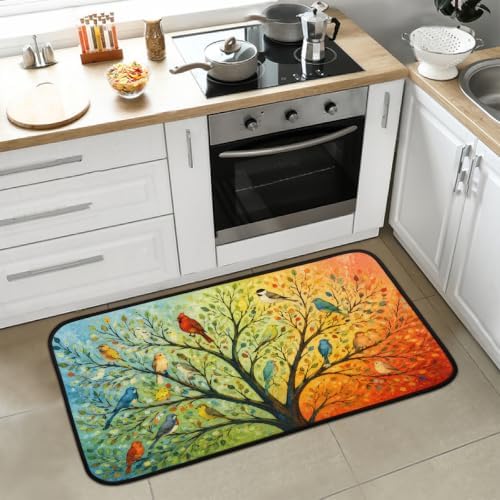 Bird Kitchen Mats Cushioned Anti Fatigue Kitchen Rugs Non-Slip B-5
