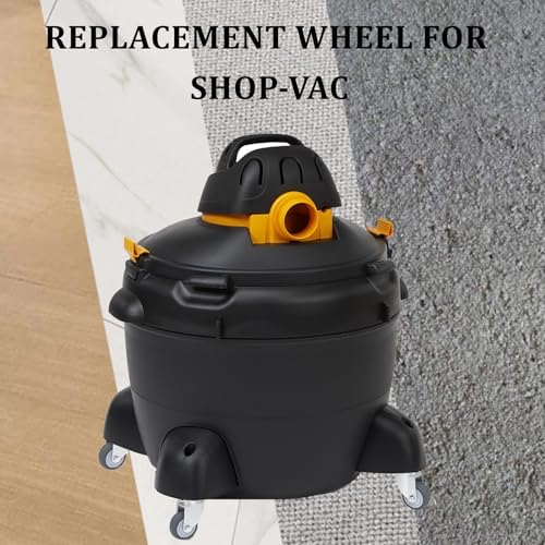 RILIDRI 2-Inch Swivel Stem Caster, 7/16-Inch Stem Diameter Rubber Wheel, Thermoplastic Rubber TPR Replacement Wheels for Weber Grill Shop Vac - 4 Pack