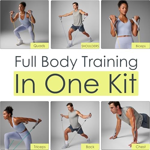 EQYP Power Tube Resistance Bands with Handles – Exercise Bands for Home Workouts