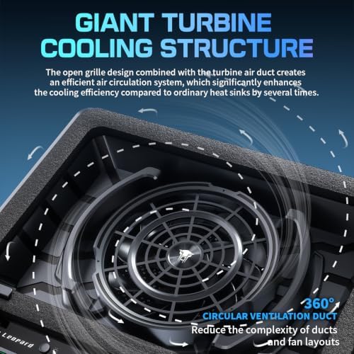 D16 RGB Gaming Laptop Cooling Pad for 15.6-19" Laptops, Adjustable Speed