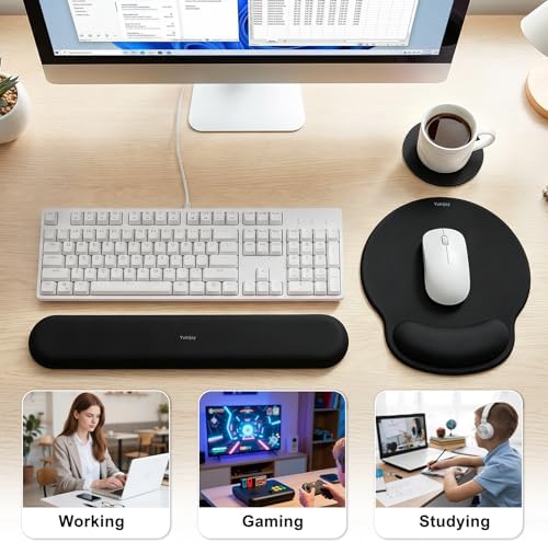 Ergonomic Mouse Pad with Wrist Rest, Mouse Pads for Desk Wrist Support