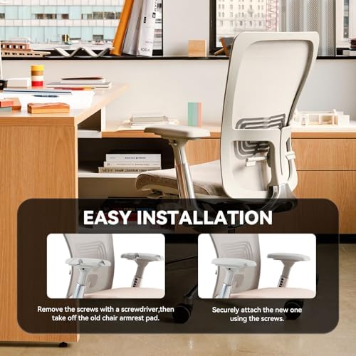 Arm Pads Caps for Haworth Zody Office Chair,Office Chair Arm Rest Replacement（Gray）