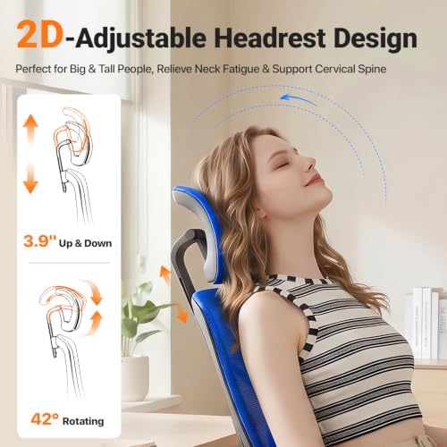 Jacia House Big & Tall Ergonomic Office Chair with Lumbar Support