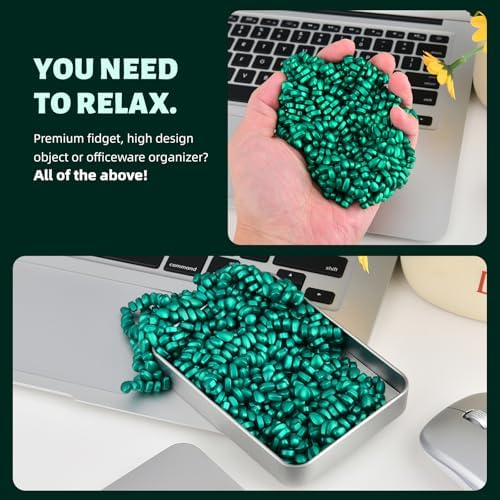 LCVUUK Putty Rocks, Cyan More Than 600 Weak Magnetic Smooth Ferrite Pebbles, Desk Toys and Time-Killer for Adults