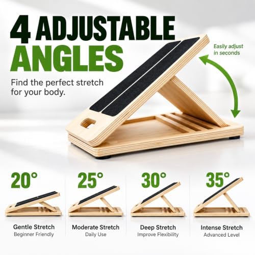 13" Wide Portable Slant Board for Calf Stretching, Calf Stretch Board