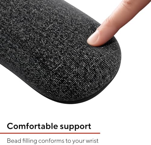 Staples TECH Beaded Keyboard Wrist Rest, Ergonomic, Black/Gray