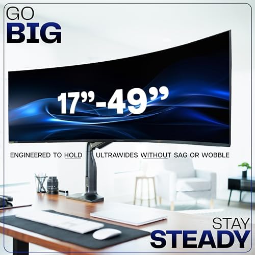 VIVO Ultrawide Monitor Desk Mount, USB, up to 49 inch Screens, STAND-V100HU