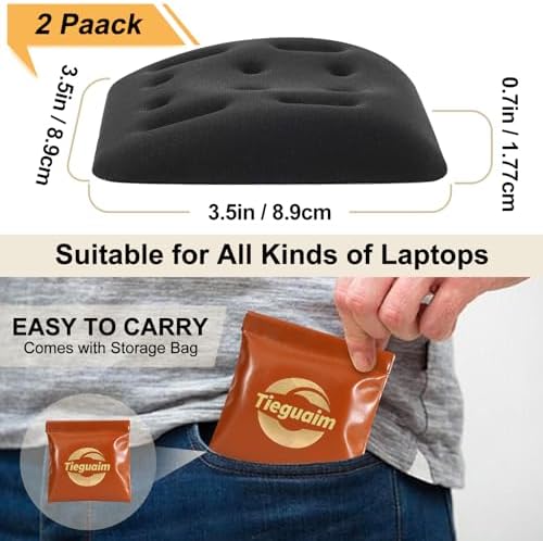 Ergonomic Wrist Rest for Laptop, Upgraded Laptop Wrist Support Pad for Computer Keyboard, Relieve Wrist Pain and Carpal Tunnel (Black)