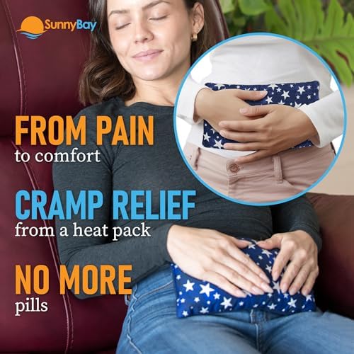 SunnyBay Heating Pad, Neck and Shoulder Wrap, 6x11 inch, Blue Star