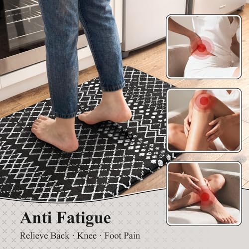 KIMODE Anti Fatigue Mats for Kitchen Floor,Cushioned Kitchen Floor Mats