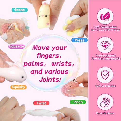 24Pack Taba Squishy Toys kit for Kids- Fidget Squeeze Toys Squishy Fun Box