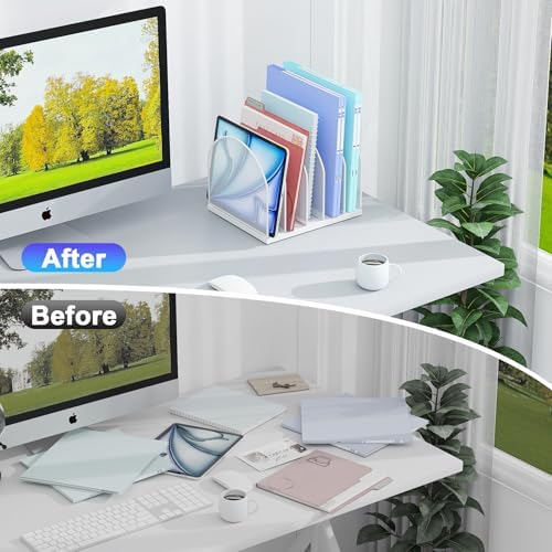 gianotter Desktop File Organizer with 5 Compartments