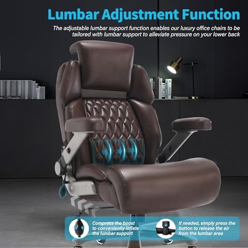 Big and Tall Office Chair 700lbs, Ergonomic High Back Computer Desk Chair