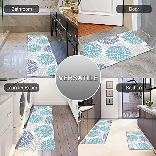 HEBE Anti Fatigue Kitchen Rugs Set of 2, Cushioned Kitchen Mats for Floor