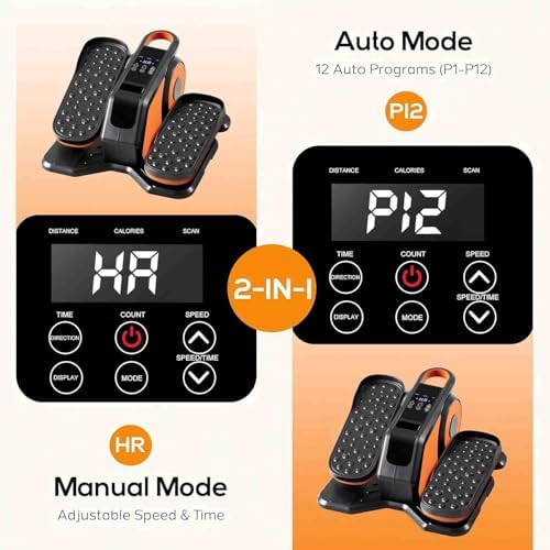 NEWBULIG Under Desk Elliptical Machine, Ellipse Leg Exerciser As Seen On TV with Remote Control, 12 Adjustable Speeds, Forward & Reverse, Mini Ellipse Leg Trainer for Home & Office