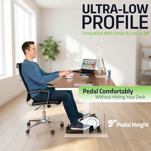 DeskCycle White Under Desk Elliptical Machine, DSK-SPO-Ellipse