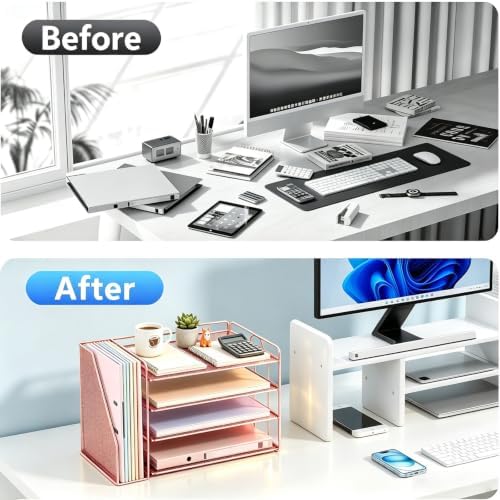 gianotter 4-Tier Paper Organizer With Magazine Holder