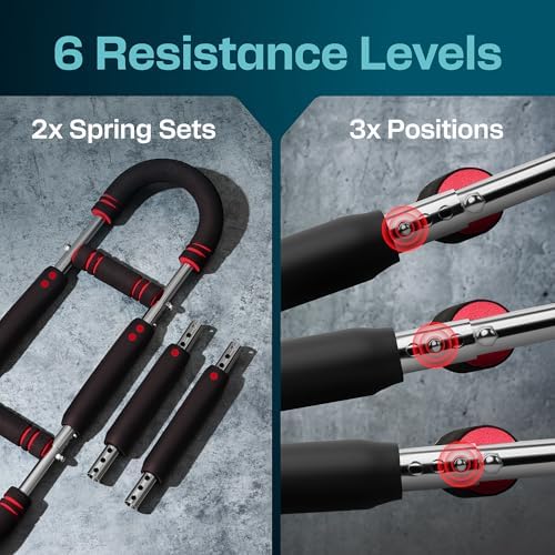 Twister Arm Trainer | Chest Workout Equipment Also for Biceps, Shoulders, Forearms, Back, Legs; Arm Chest Trainer for Men, Women, Beginners, Pros | 2 Spring Sets, 30-140 lbs