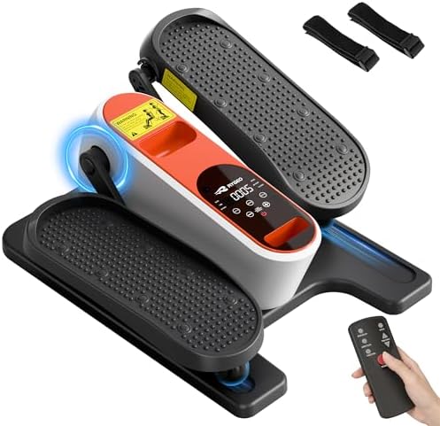 Under Desk Elliptical Machine, Mini Ellipse Leg Exerciser as Seen on TV, Portable Quiet Electric Seated Pedal Exerciser While Sitting for Seniors, 12 Speeds, Manual & Auto Mode for Home & Office