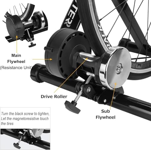Bike Trainer, Magnetic Bicycle Stationary Stand for Indoor Exercise Riding