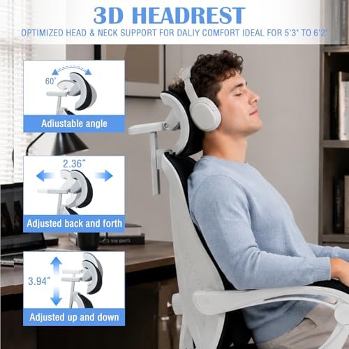 Ergonomic Office Chair with footrest, 90-160° Recline Computer Desk Chair