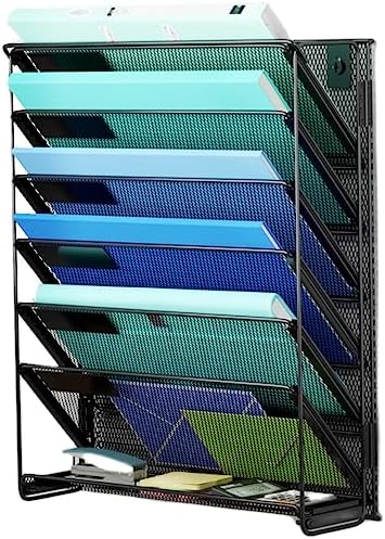 Kuntine.B Wall File Organizer Office Hanging Magazine Holder Wall File Organizer for Office Home