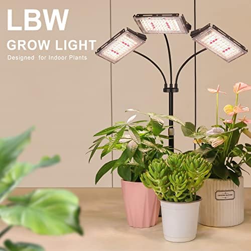 LBW Grow Light for Indoor Plant,Full Spectrum Dual Heads Desk Plant Light