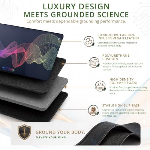 Grounding Mat for Bed & Feet, Conductive Earthing Pad for Home