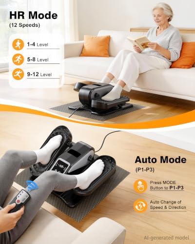 Under Desk Elliptical Mini Electric Leg Exerciser While Sitting for Seniors