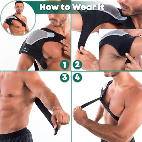 Rotator Cuff Shoulder Brace, Adjustable Arm Sling for Injury Support