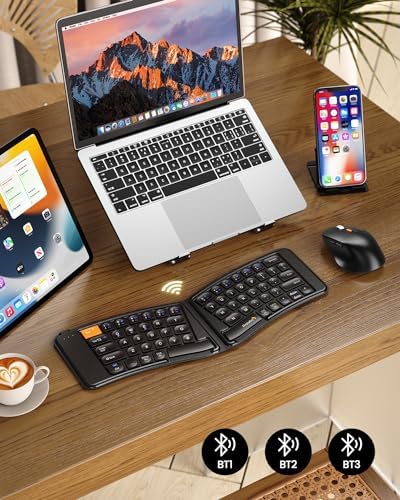 ProtoArc XKM03 Ergonomic Foldable Keyboard Mouse for Business and Travel