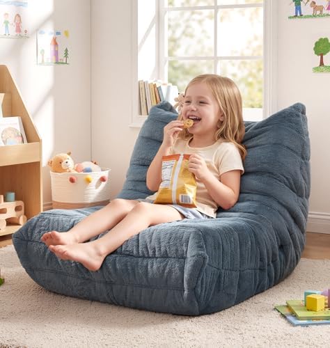 Hobestluk Small Bean Bag Chair Fireside Floor Chair BeanBag Couch Togo Sofa