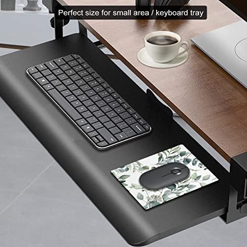Small Mouse Pad Cute, Mini Mouse Pads for Wireless Mouse and Laptop, Travel Mousepads with Designs - Watercolor Green Leaves, Portable Mousepad with Non-Slip Rubber Base - 5.5 x 7 in