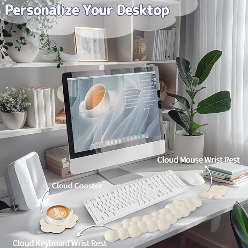 Sushret Cloud Wrist Rest for Keyboard and Mouse, Cloud Keyboard Wrist Rest