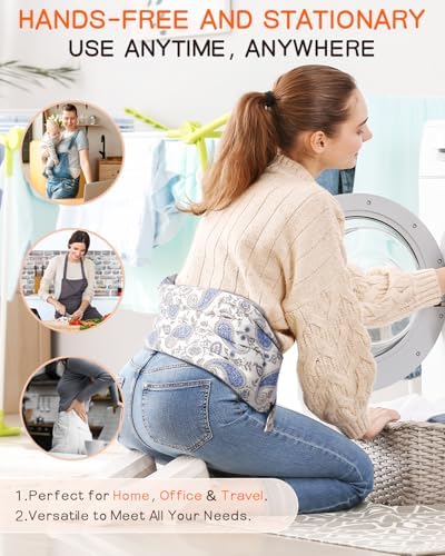 Microwave Heating Pad for Back with Moist Heat, Extra Large Microwavable Heating Wrap for Lumbar, Waist, Stomach, Shoulder, Neck Hot or Cold Pack, Reusable, Portable