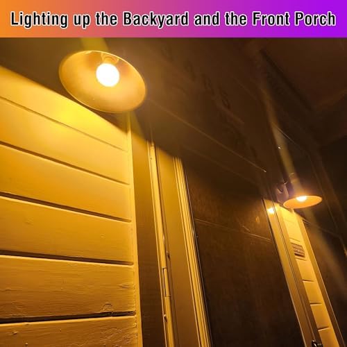 A19 Amber Light Bulbs 1800K,9W Warm Light Bulb 800Lm, Blue Light Blocking
