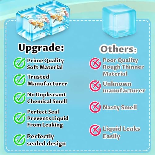 Squeeze Toys Squishies Stress Cube - 2 Pack Stress Relief Fidget Toy for Teens & Adults, Soft TPR Sensory Squeeze Toy for Anxiety Relief, Cool Office Desk Decor & Party Favors, Durable & Washable