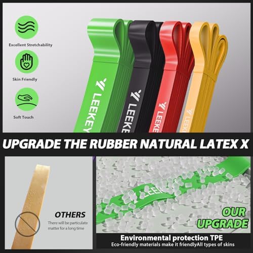 LEEKEY Resistance Bands Set for Pull Up Assistance & Exercise