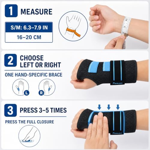 FENGJIDA Carpal Tunnel Wrist Brace for Night Sleep,Work,Typing Support
