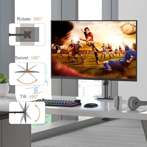 Pholiten Single Monitor Stand Desk Mount for 13-32 Inch